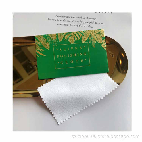 Nordic Style White Gold And Silver Jewelry Maintenance Cleaning Silver Cleaner Jewelry Polishing Cloth Logo
